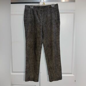 John Varvatos gray-tan velvet pants
